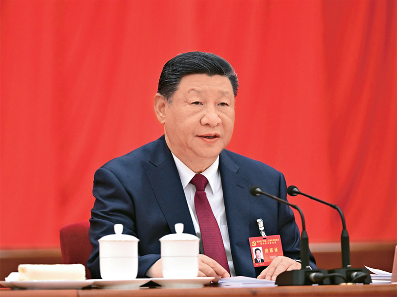 中国共产党第二十届中央委员会第四次整个会议，于2025年10月20日至23日在北京进行。。。中央委员会总书记习近平作重要讲话。。。 新华社记者 谢环驰/摄